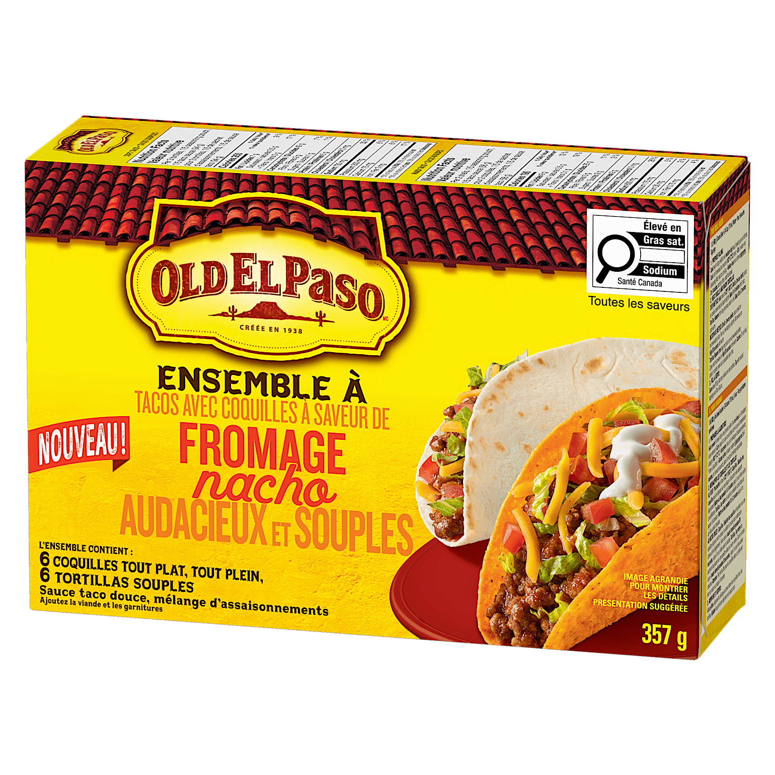 Bold & Soft with Nacho Cheese Flavoured Taco Shells Dinner Kit